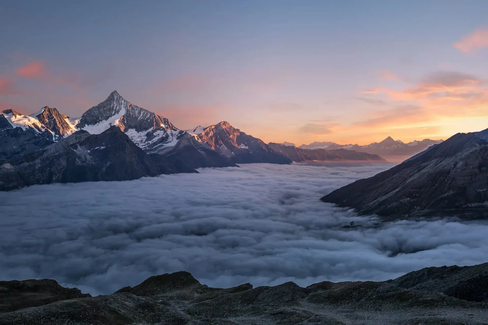 Sunrise above the clouds
