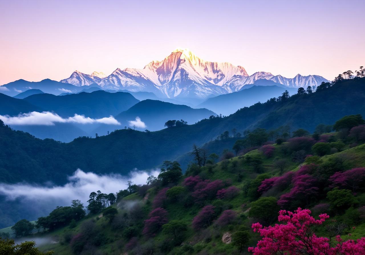 Annapurna massif at dawn